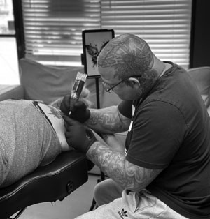 Chad Crowe. Owner and Tattoo artist at Crowes Ink tattoo studio in Bradenton