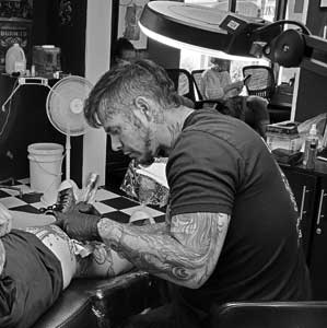 Chad Crowe. Owner and Tattoo artist at Crowes Ink tattoo studio in Bradenton